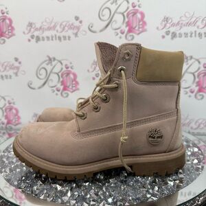 Timberland boots work shoe style beige tan Light Brown Lace-Up Boots